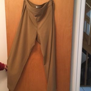 Tan colored stretch pants